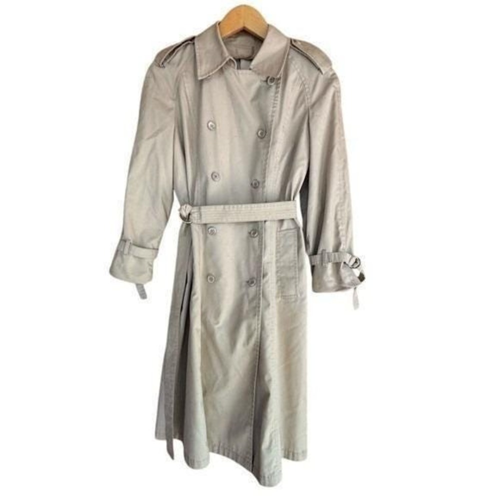 VTG London Fog Trench Coat Tan 8P Kermit Frog Costume Reporter Halloween Muppet
